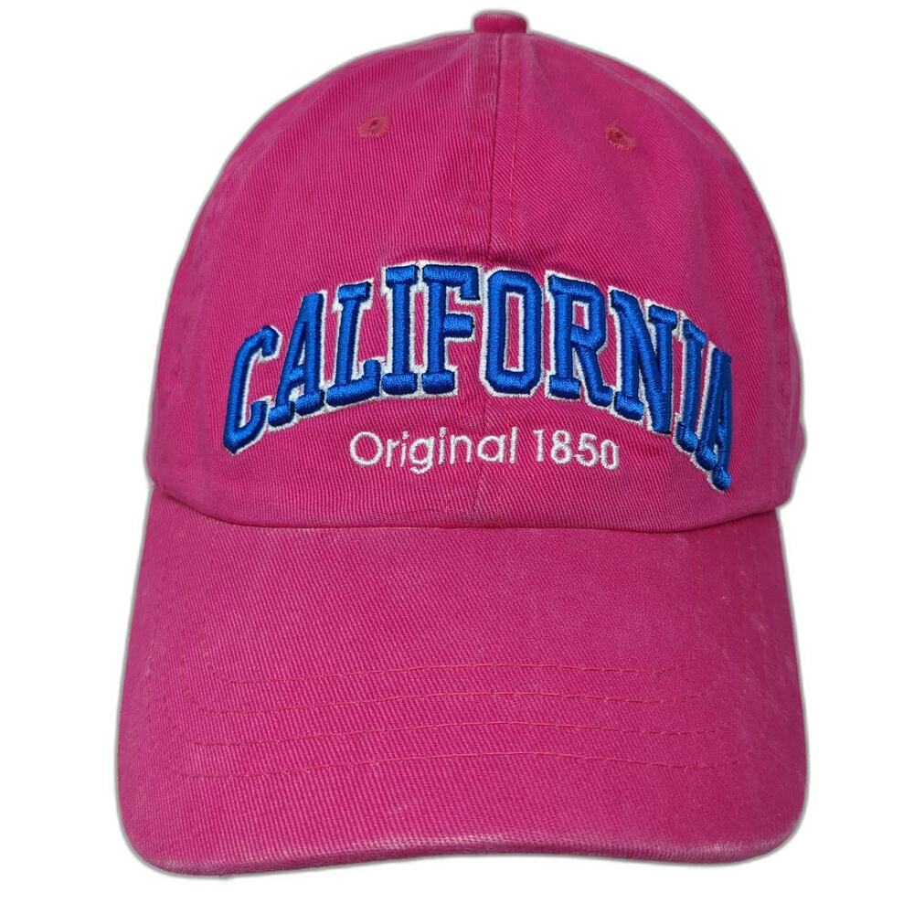 California Original 1850 Baseball Cap Pink OS Adjustable Embroidered Robin Ruth